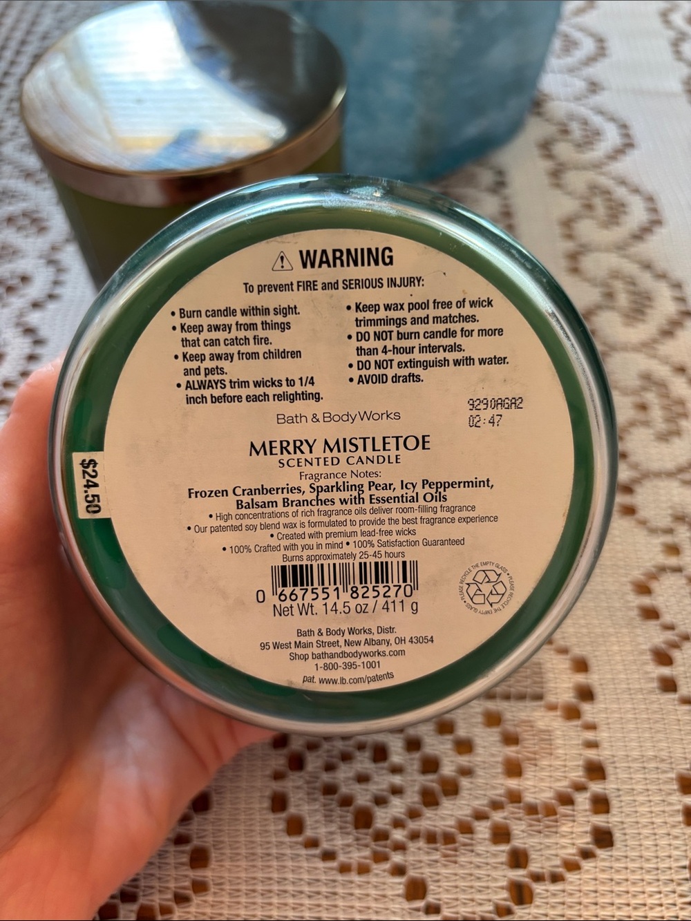 Bath & Body Works Princess Tiana and Merry Mistletoe 3-wick Candles - Picture 6 of 7